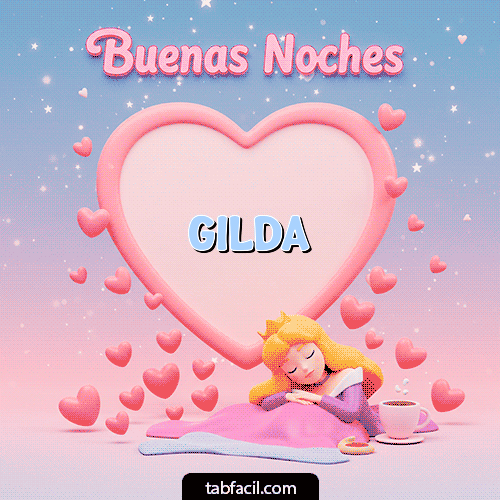 GIF de Gilda - Buenas noches corazón