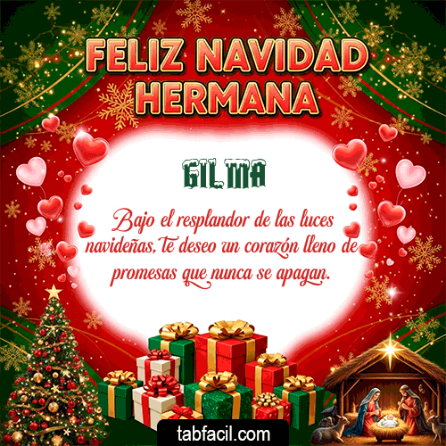 GIF de Gilma - Feliz Navidad Hermana