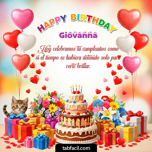 Feliz Cumpleaños Giovanna GIF