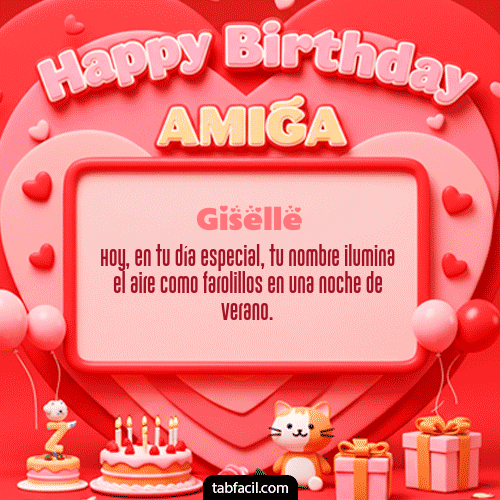 Ver GIF de 🍰 Happy BirthDay Amiga GIF de Giselle - 🍰 Happy BirthDay Amiga