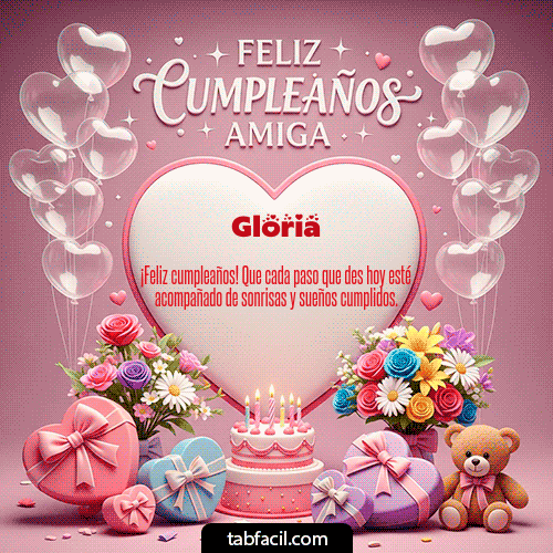 Feliz Cumpleaños Gloria GIF