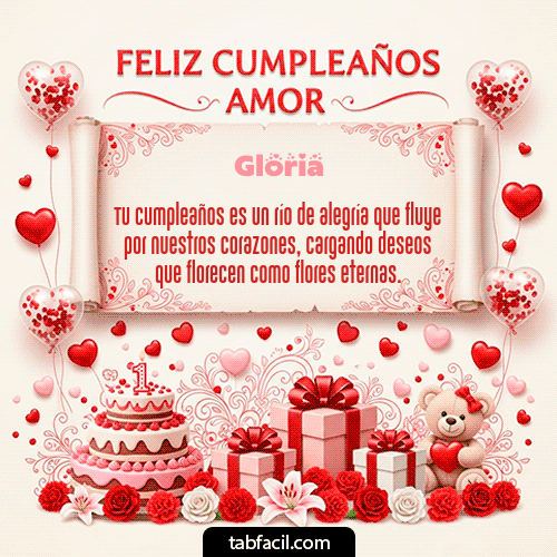 Feliz Cumpleaños Gloria GIF