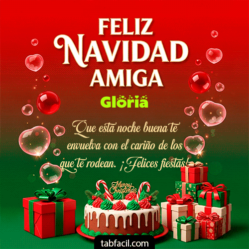 GIF de Gloria - Feliz Navidad Amiga