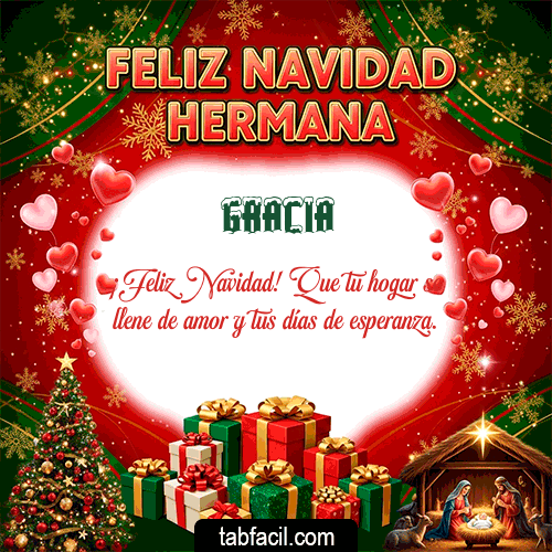 Ver GIF de Feliz Navidad Hermana GIF de Gracia - Feliz Navidad Hermana