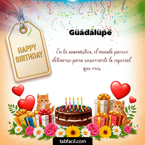 Feliz Cumpleaños Guadalupe GIF