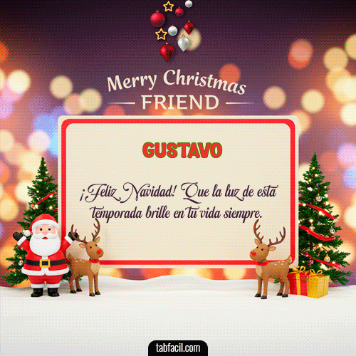 Ver GIF de Merry Christmas Friend GIF de Gustavo - Merry Christmas Friend
