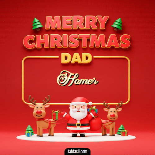 GIF Animado de Feliz Navidad para Homer - Merry Christmas DAD