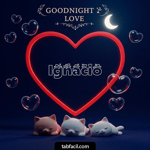 GIF de Ignacio - Buenas noches amor con gatos