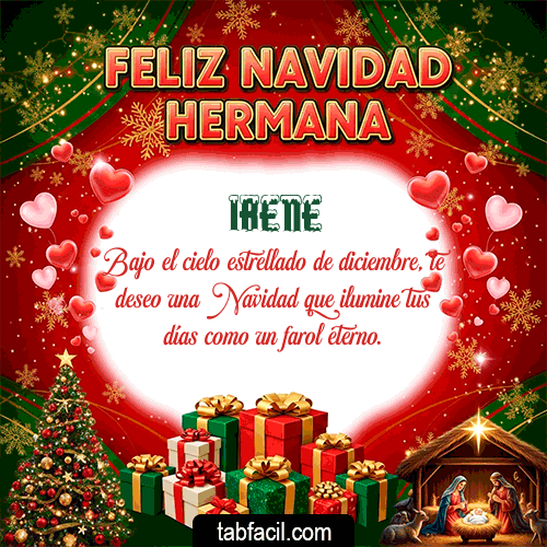 GIF de Irene - Feliz Navidad Hermana