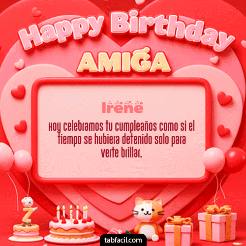 Ver GIF de 🍰 Happy BirthDay Amiga GIF de Irene - 🍰 Happy BirthDay Amiga