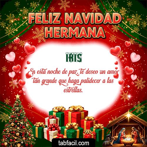 GIF de Iris - Feliz Navidad Hermana