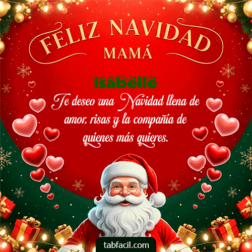 GIF de Isabelle - Feliz Navidad Mamá
