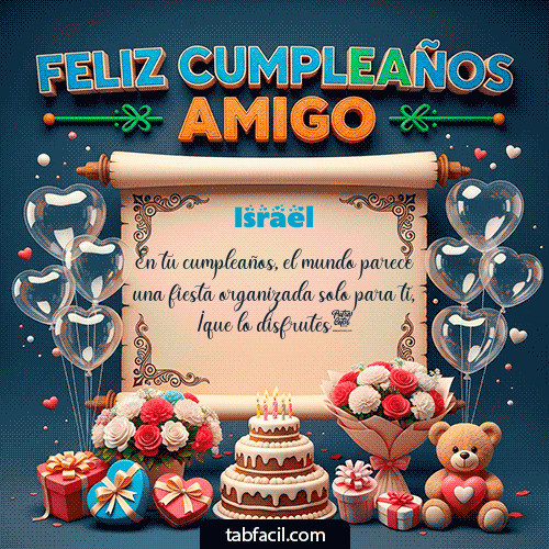 Feliz Cumpleaños Israel GIF