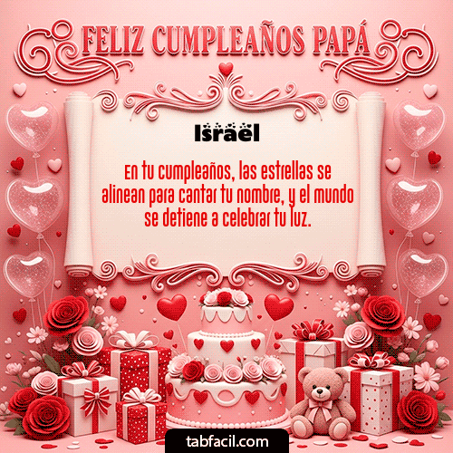 Feliz Cumpleaños Israel GIF