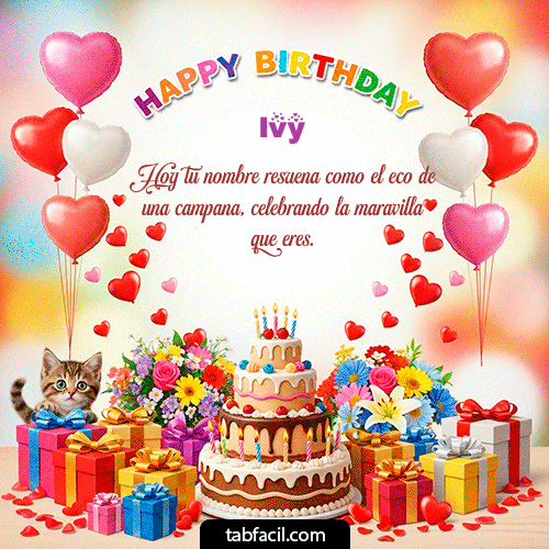 Feliz Cumpleaños Ivy GIF