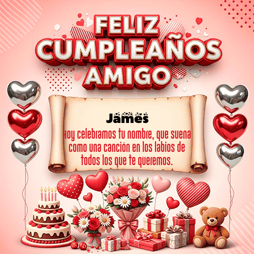 Feliz Cumpleaños James GIF