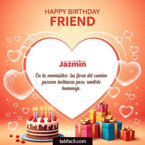 Feliz Cumpleaños Jazmín GIF
