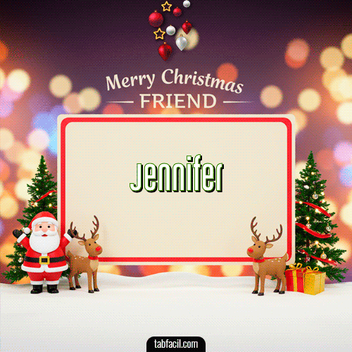 GIF de Jennifer - Merry Christmas Friend