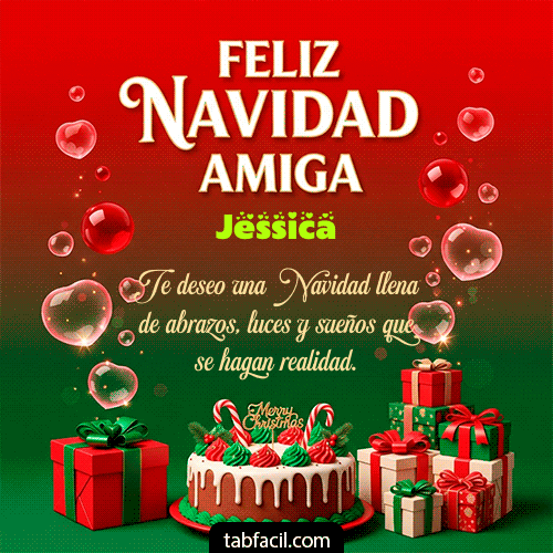GIF de Jessica - Feliz Navidad Amiga