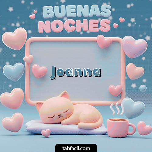 GIF Animado de Buenas Noches para Joanna - Luna estrellas de buenas noches
