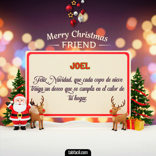 GIF de Joel - Merry Christmas Friend