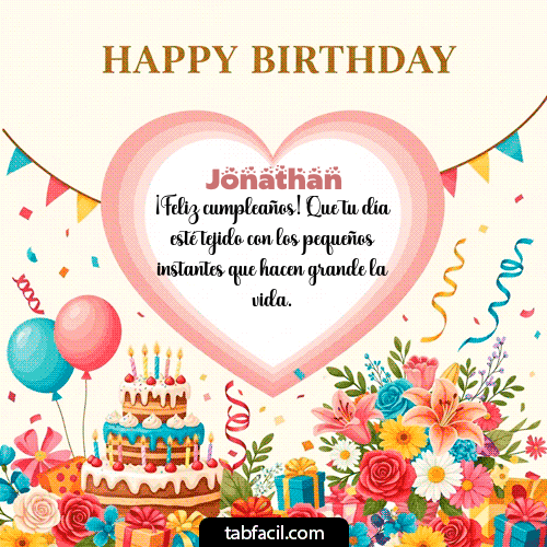 Feliz Cumpleaños Jonathan GIF