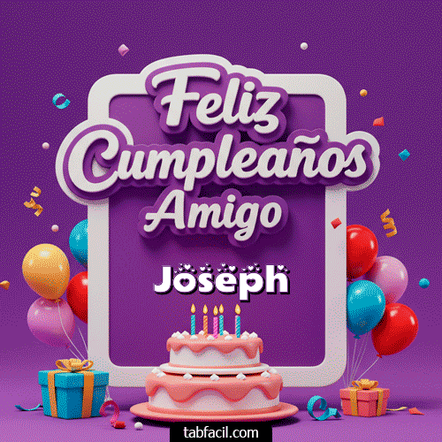 GIF Animado de Feliz Cumpleaños para Joseph - 🥂 Feliz Cumpleaños Amigo