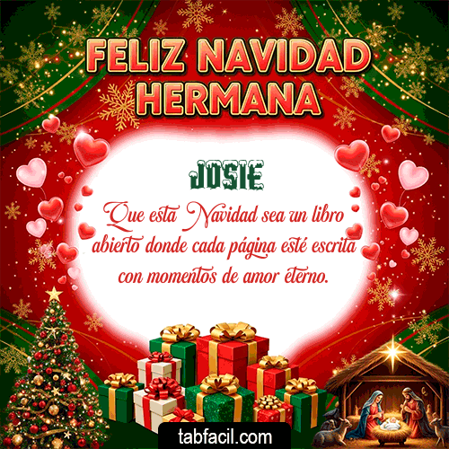 GIF Animado de Feliz Navidad para Josie - Feliz Navidad Hermana