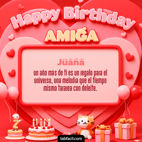 GIF de Juana - 🍰 Happy BirthDay Amiga