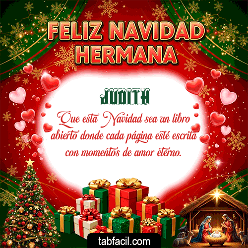 GIF de Judith - Feliz Navidad Hermana