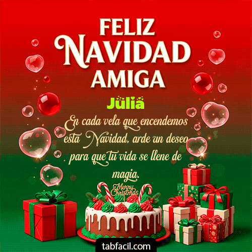 GIF de Julia - Feliz Navidad Amiga