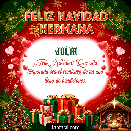 GIF de Julia - Feliz Navidad Hermana