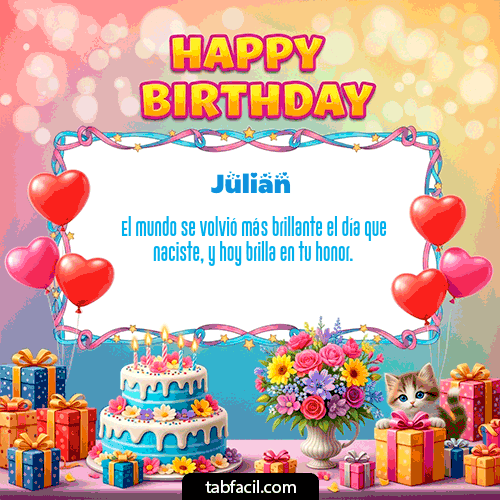 Feliz Cumpleaños Julian GIF
