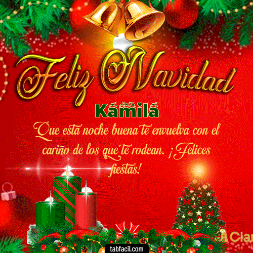 GIF Animado de Feliz Navidad para Kamila - Feliz Navidad