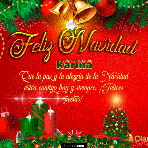 Feliz Navidad Karina GIF
