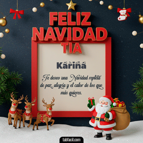 Feliz Navidad Karina GIF