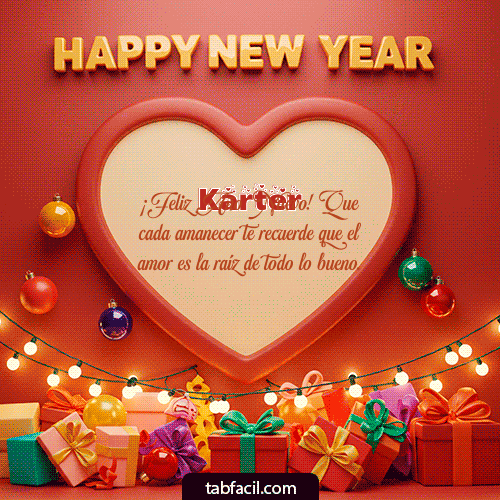 GIF Animado de Feliz Año Nuevo para Karter - Happy New Year lights