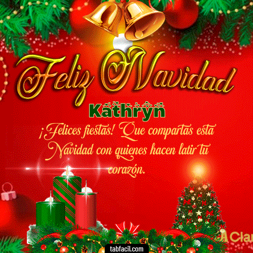 GIF Animado de Feliz Navidad para Kathryn - Feliz Navidad