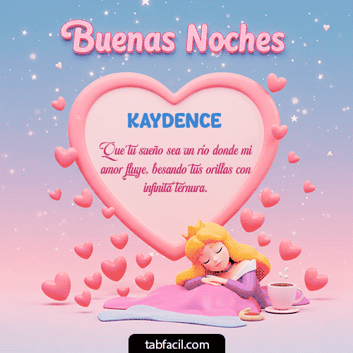 GIF Animado de Buenas Noches para Kaydence - Buenas noches corazón