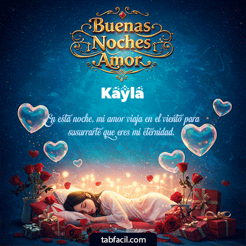 GIF Animado de Buenas Noches para Kayla - Buenas Noches Angel Luna Hada