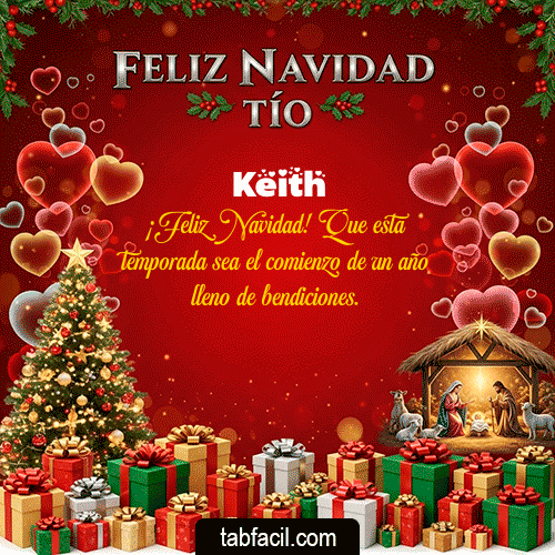 GIF Animado de Feliz Navidad para Keith - Feliz Navidad Tío