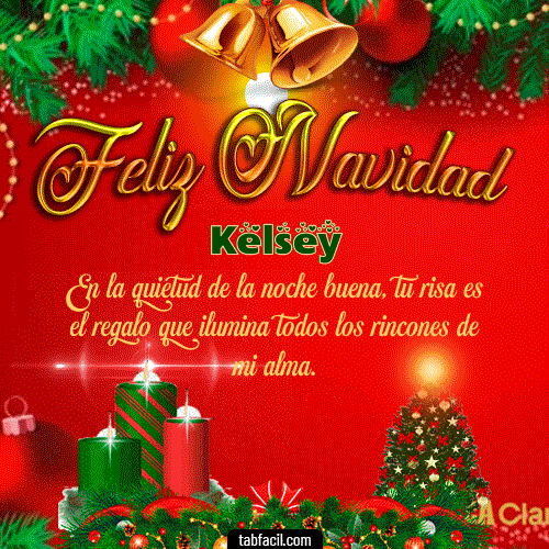 GIF Animado de Feliz Navidad para Kelsey - Feliz Navidad