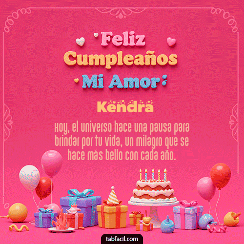 Feliz Cumpleaños Kendra GIF