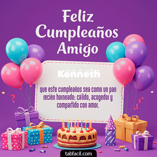 GIF Animado de Feliz Cumpleaños para Kenneth - 🥂 Feliz Cumpleaños Amigo