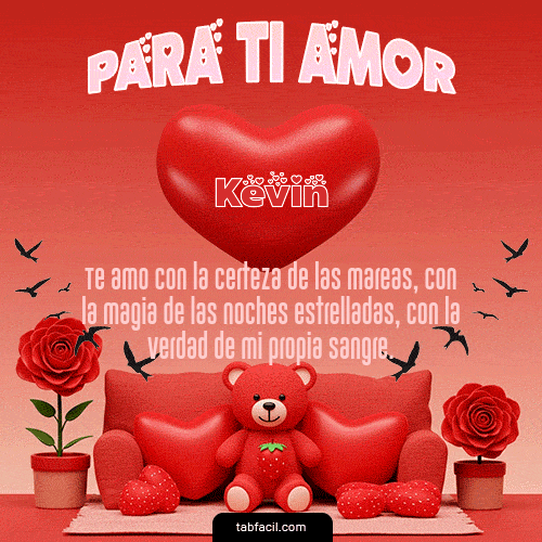 GIF Animado de Feliz Dia Amor para Kevin - Para tí amor