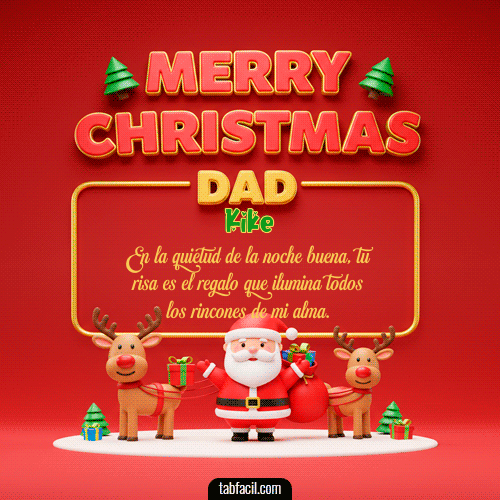 GIF Animado de Feliz Navidad para Kike - Merry Christmas DAD