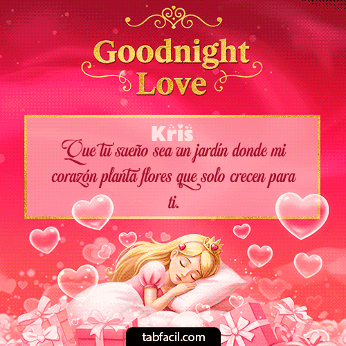 GIF Animado de Buenas Noches para Kris - Buenas Noches Angel Luna 3D
