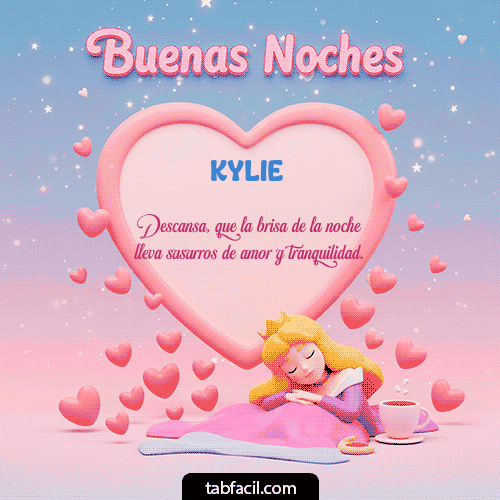 GIF Animado de Buenas Noches para Kylie - Buenas noches corazón