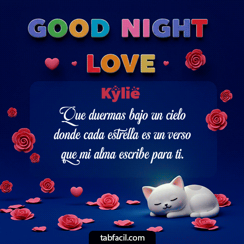 GIF Animado de Buenas Noches para Kylie - Buenas Noches Hada