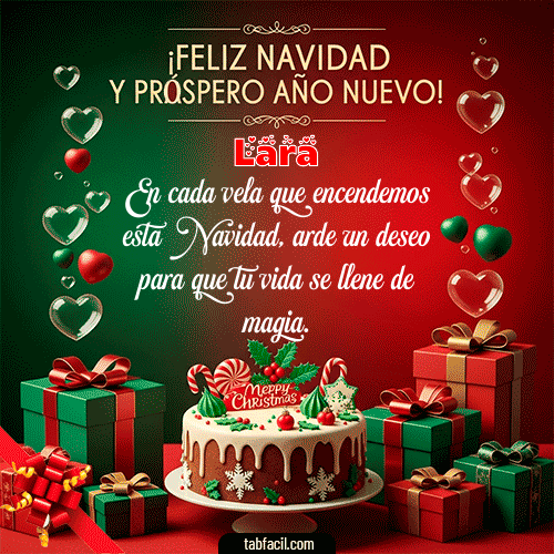 GIF de Lara - Feliz Navidad y Próspero Año Nuevo